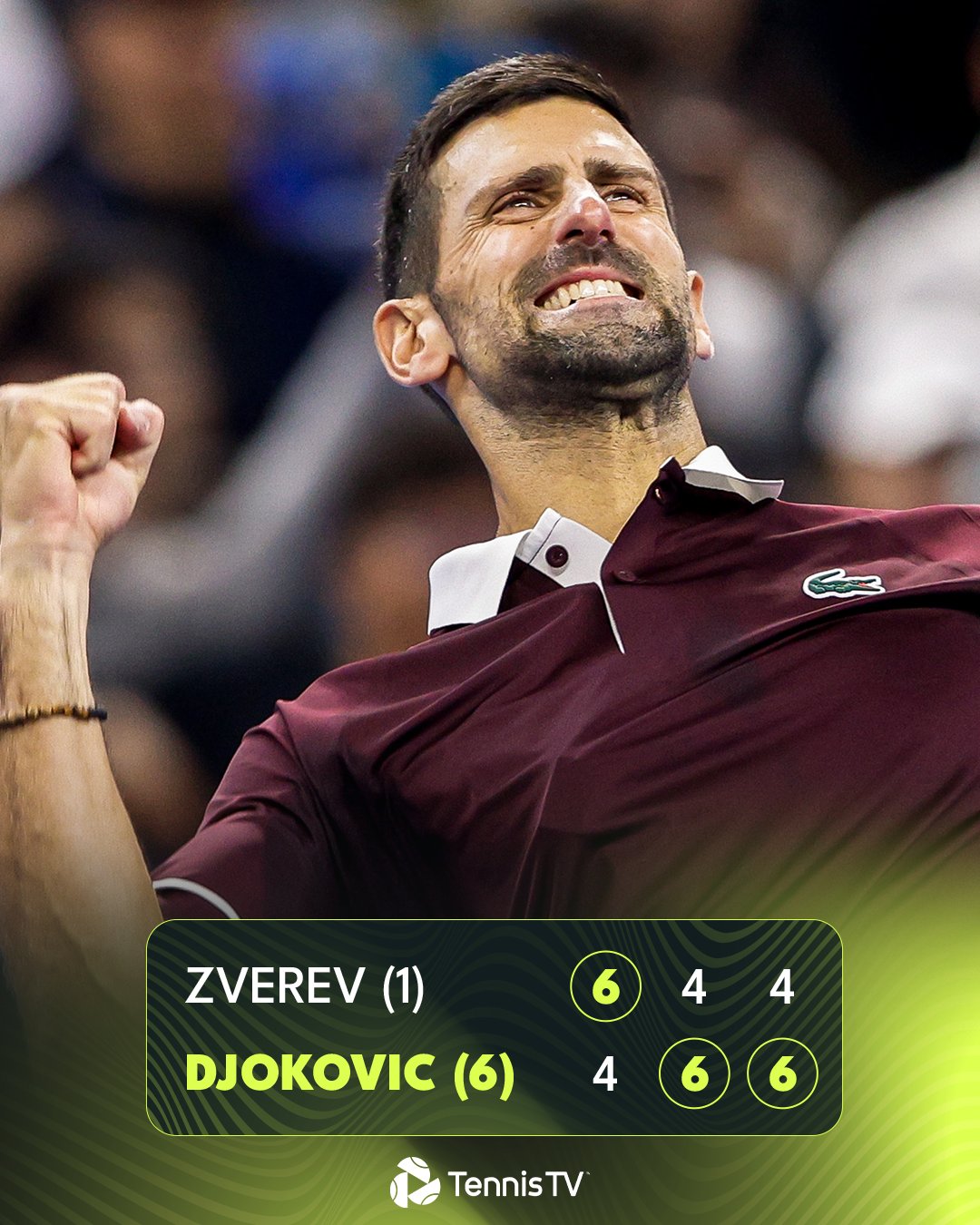 Novak Djokovic, 32–0 in Beijing